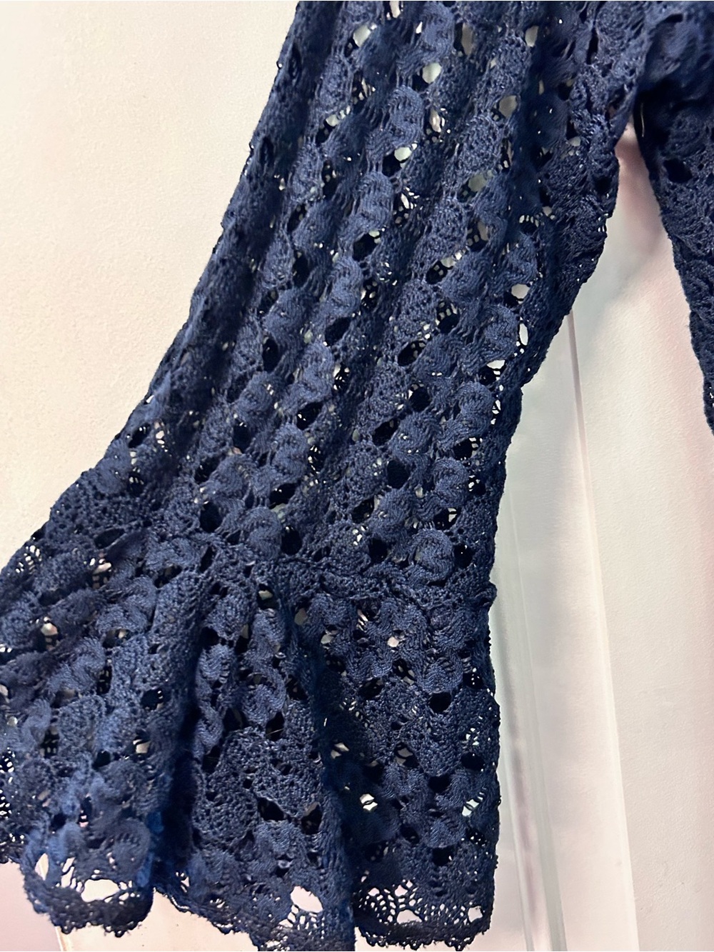 Rabbit Rabbit Rabbit Navy Crochet A-Line Dress - Picture 3 of 3